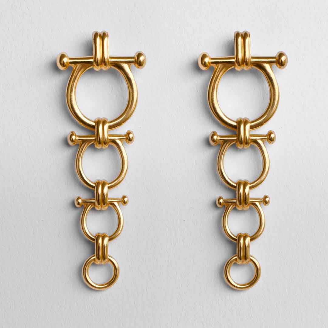 Urban Equestrian  Bocara - Horse Bit Equestrian Earring in Gold
