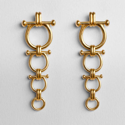 Urban Equestrian  Bocara - Horse Bit Equestrian Earring in Gold