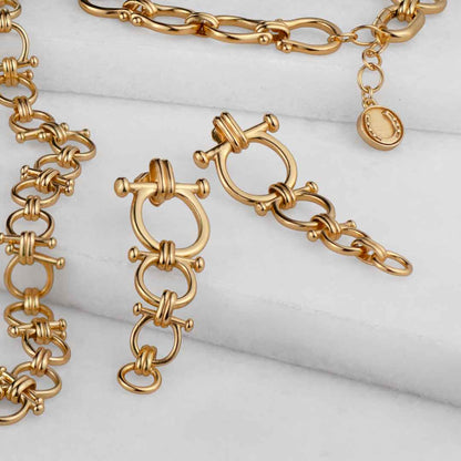 Urban Equestrian  Bocara - Horse Bit Equestrian Earring in Gold