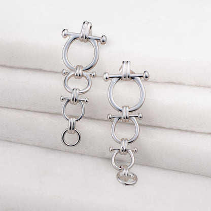 Urban Equestrian  Bocara - Horse Bit Equestrian Earring in Silver