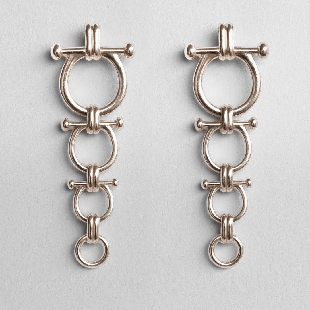 Urban Equestrian  Bocara - Horse Bit Equestrian Earring in Silver