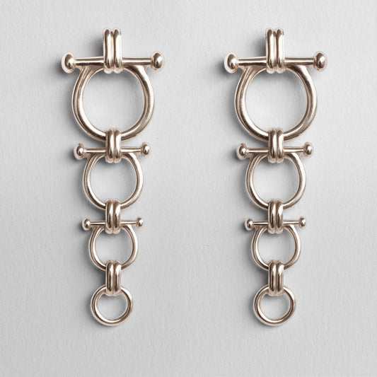 Urban Equestrian  Bocara - Horse Bit Equestrian Earring in Silver