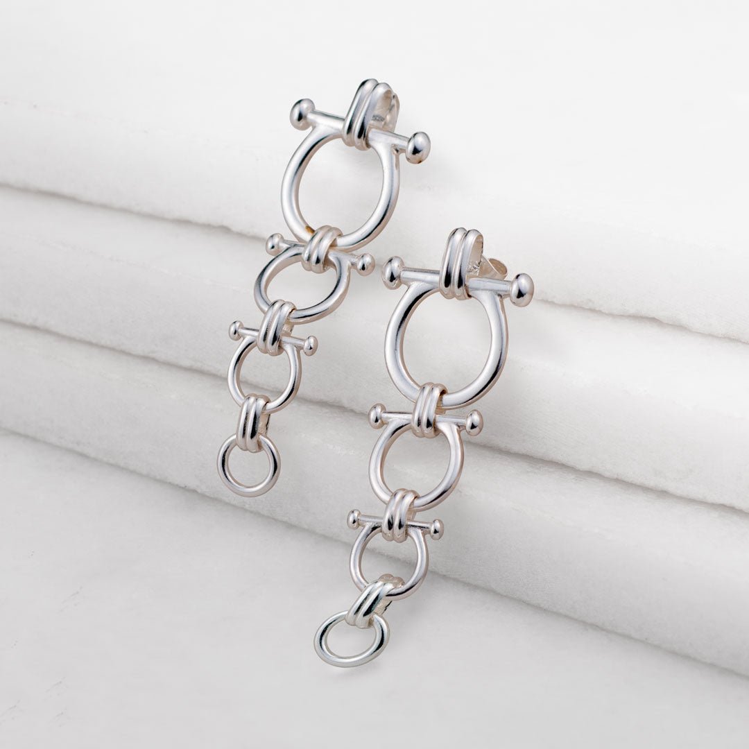 Urban Equestrian  Bocara - Horse Bit Equestrian Earring in Silver