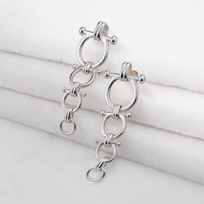 Urban Equestrian  Bocara - Horse Bit Equestrian Earring in Silver
