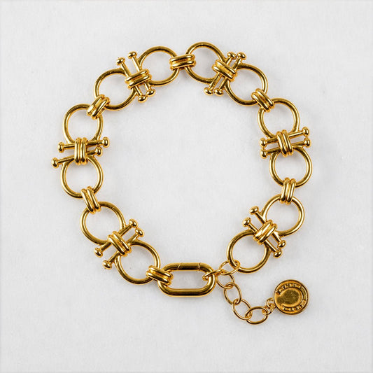 Urban Equestrian  Bocara - Horse Bit Equestrian Link Bracelet in Gold