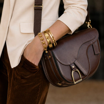Urban Equestrian  Bocara - Horse Bit Equestrian Link Bracelet in Gold