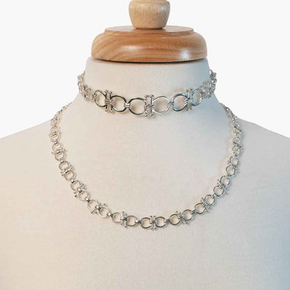 Urban Equestrian  Bocara - Horse Bit Equestrian Wrist Cuff in Silver