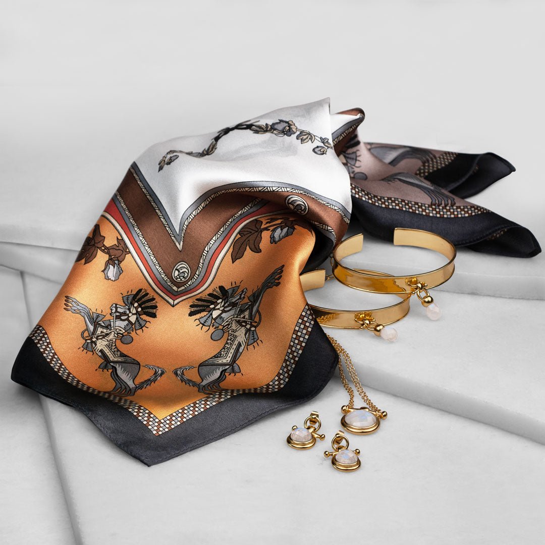 Urban Equestrian  Briolette - Moonstone Horse Bit Cuff Bracelet in Gold