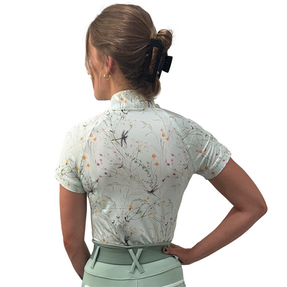 Dapplebay Dragonfly Meadow 1/4 Zip Short Sleeve Riding Top