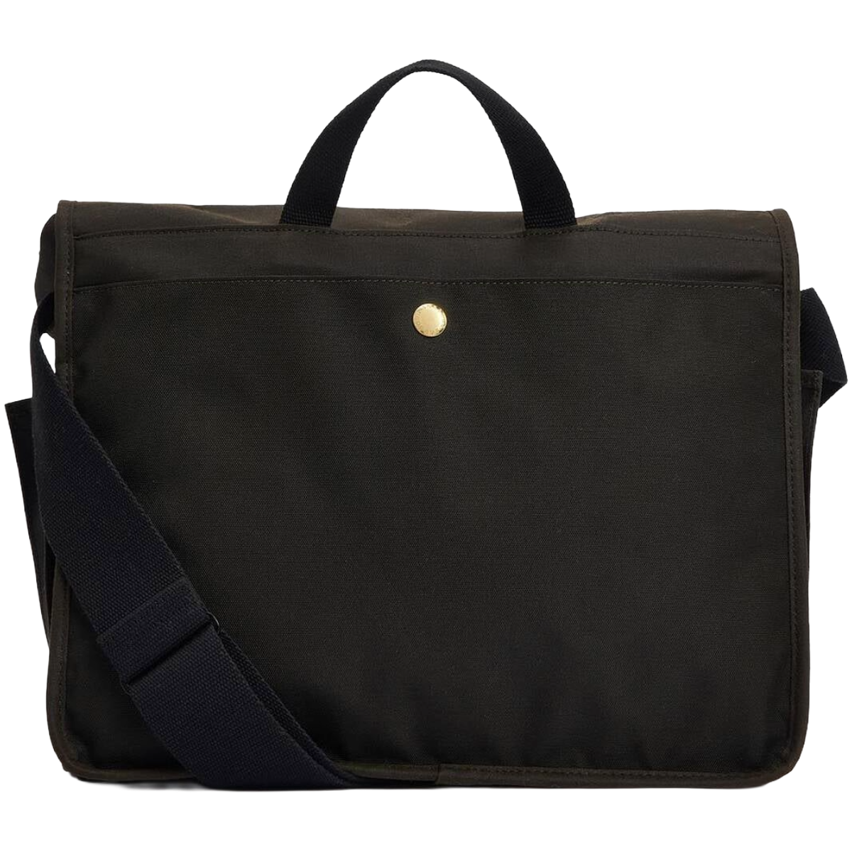 Barbour Field Wax Messenger Bag , olive, back view