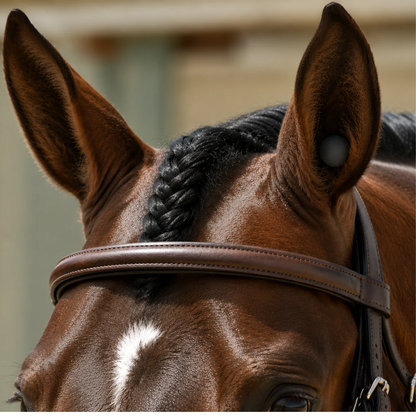 ACE Equestrian Pro4mance Com4rt Fit Ear Plugs-Black-Horse Model View