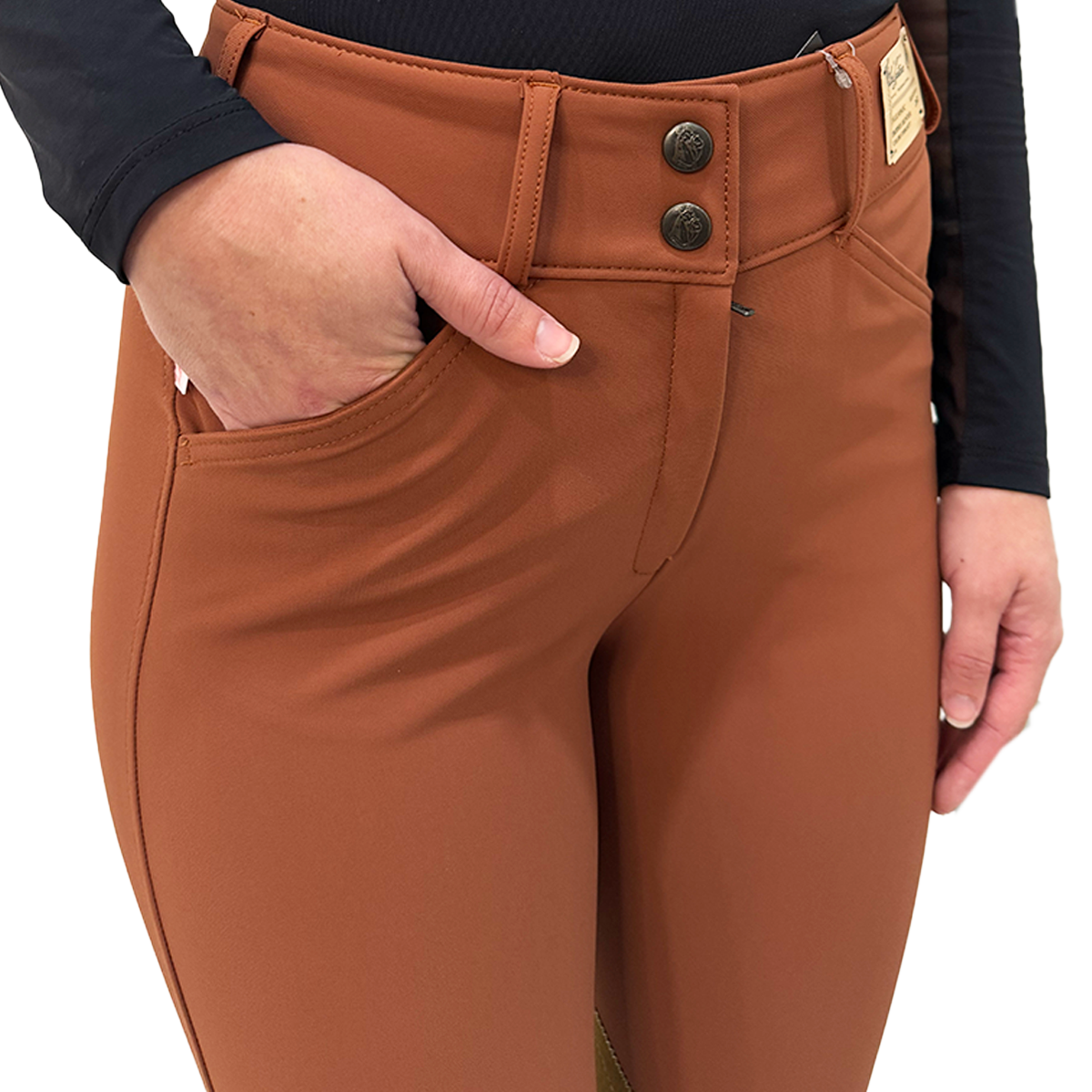 Tailored Sportsman Mid Rise Front Zip TechLight Knee Patch Breech
