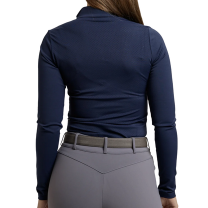 TKEQ Women's Logan Perforated Long Sleeve Competition Top