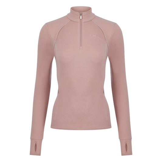 LeMieux Women's Frances Quarter Zip Fleece-Wild Rose-Front View