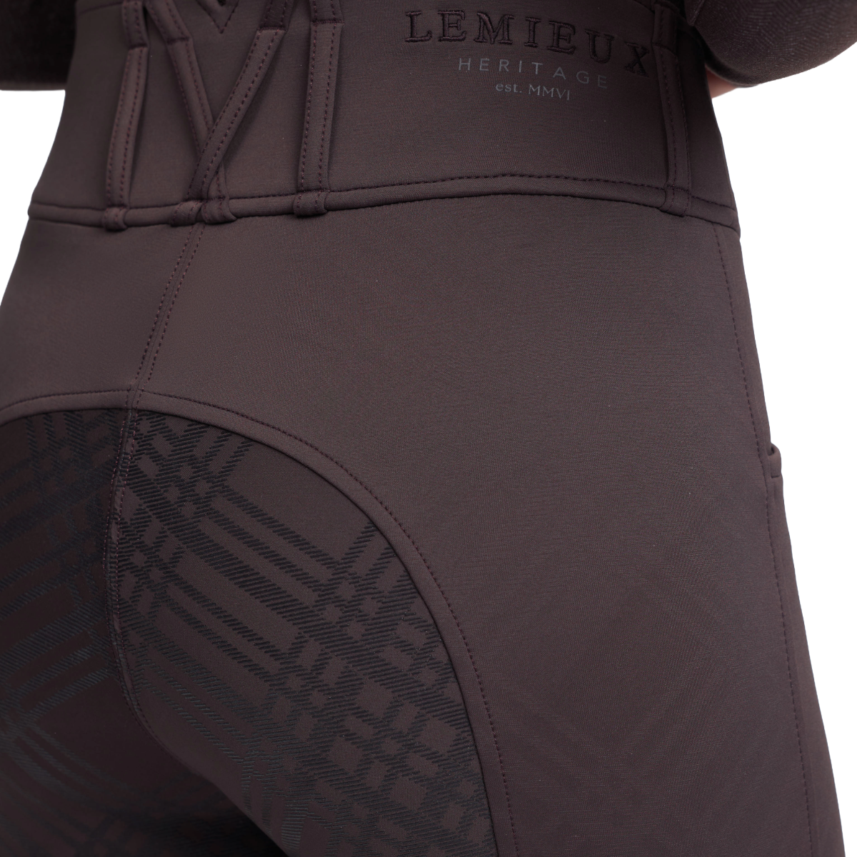 LeMieux Women's Heritage Check Bregging-Cocoa-Model view