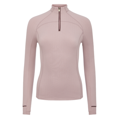 LeMieux Women's Heritage Herringbone Base Layer-Wild Rose-Front View