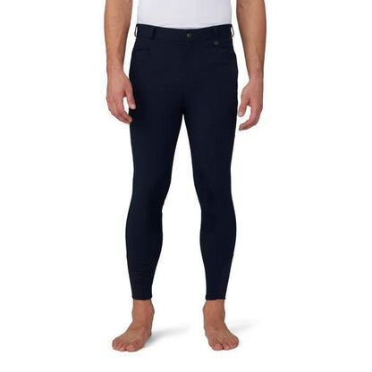 Ovation Men's EuroWeave Front Zip 4-Pocket Knee Patch Breeches