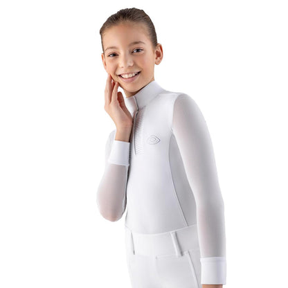 Equiline Girl's Cozio  Long Sleeve Competition Polo