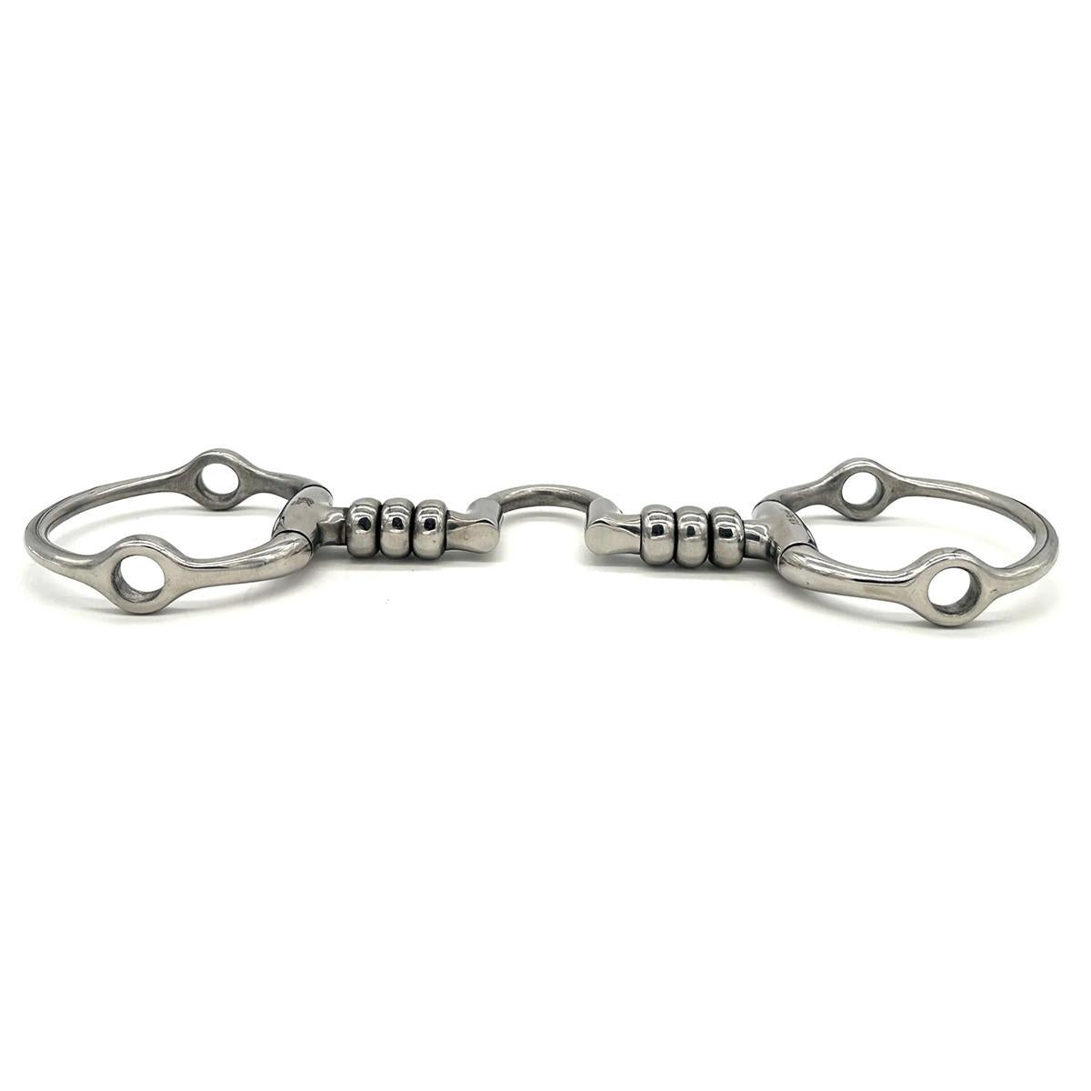 Jake Adams Stainless Steel Cherry Roller Fixed Gag with Low Correction Port Bit
