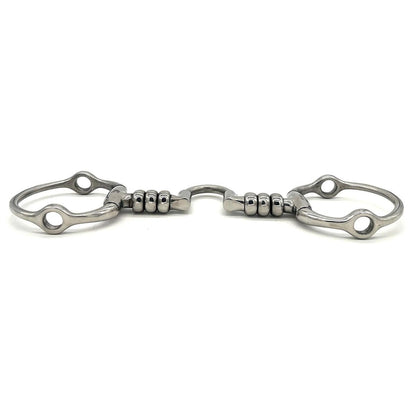 Jake Adams Stainless Steel Cherry Roller Fixed Gag with Low Correction Port Bit