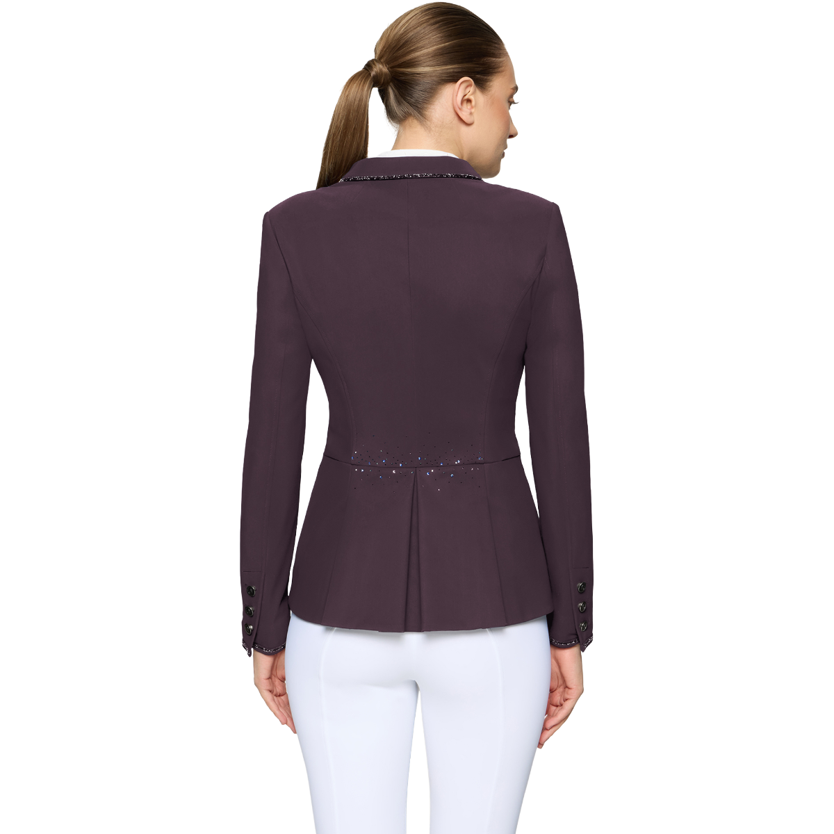 Samshield Women's Victorine Crystal Fabric Show Jacket, Black Cherry,  back view