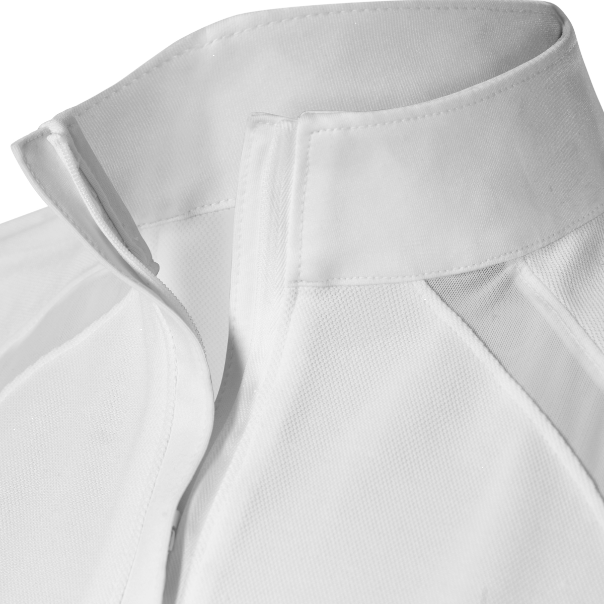 Equinavia Women's Ingrid Long Sleeved Show Shirt front view in white