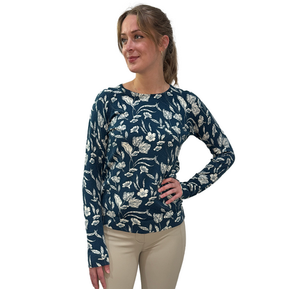 Kastel Sailor Blue French Tulip Crewneck Sweater
