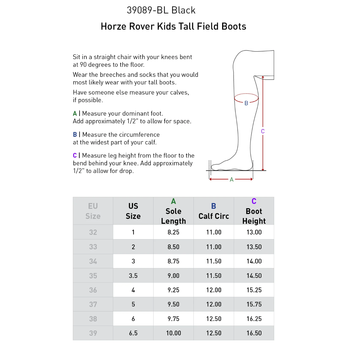Horze Rover Kids Tall Field Boots
