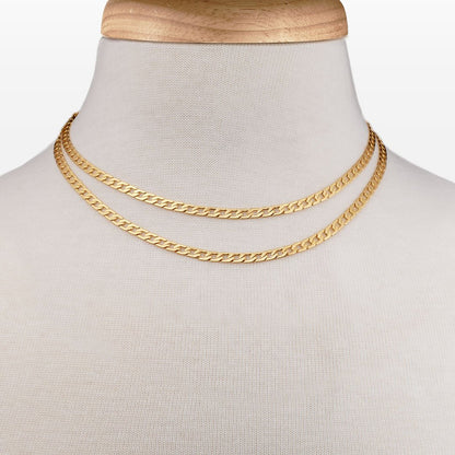 Urban Equestrian  Cadence - Equestrian Curb Chain T-Bar Necklace in Gold