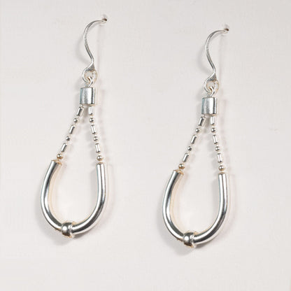 Urban Equestrian  Calista - Sterling Silver Bosal Horseshoe Earring on Beaded Chain