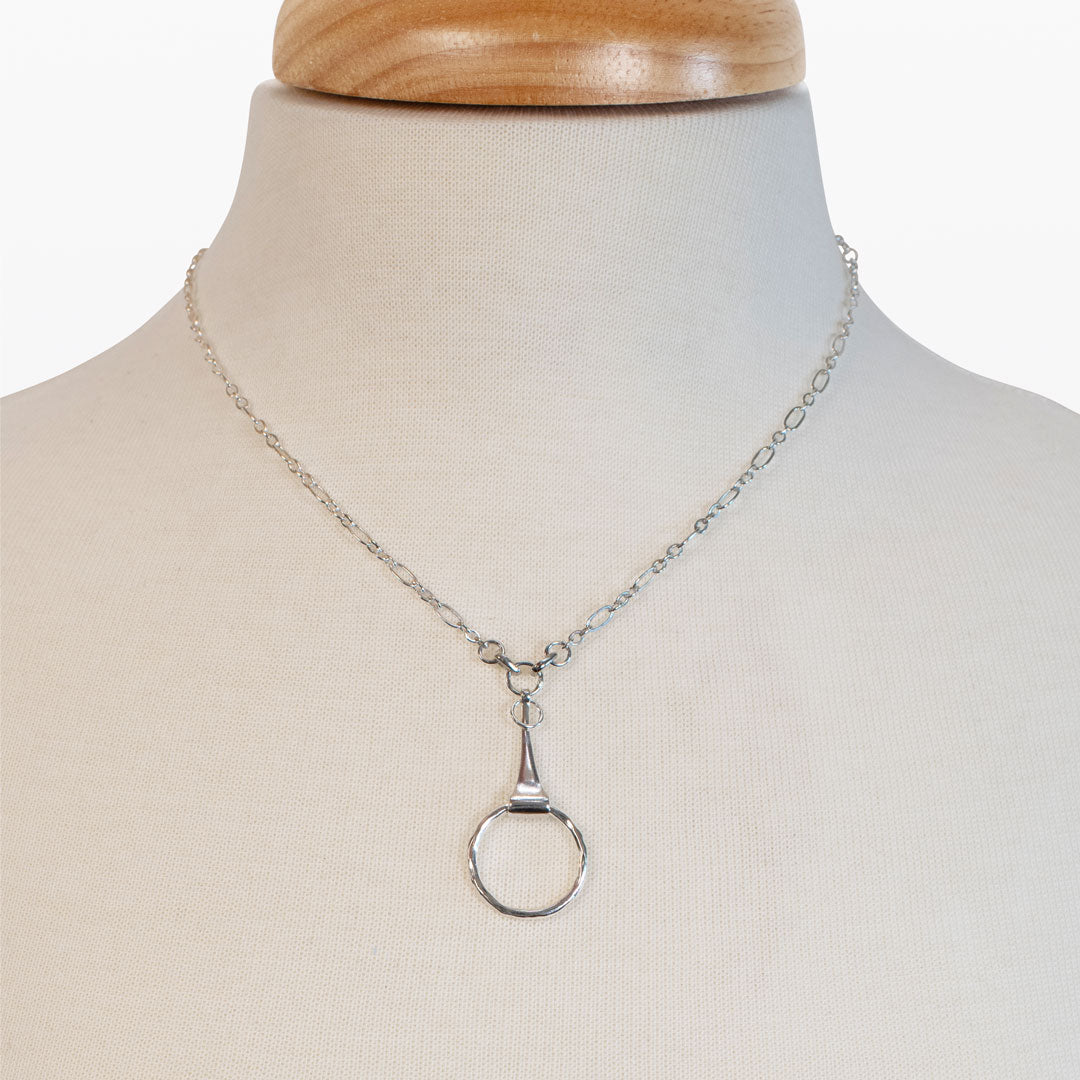 Urban Equestrian  Camden- Equestrian Horse Bit Necklace in Silver