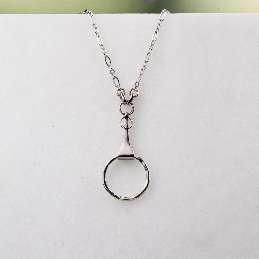 Urban Equestrian  Camden- Equestrian Horse Bit Necklace in Silver