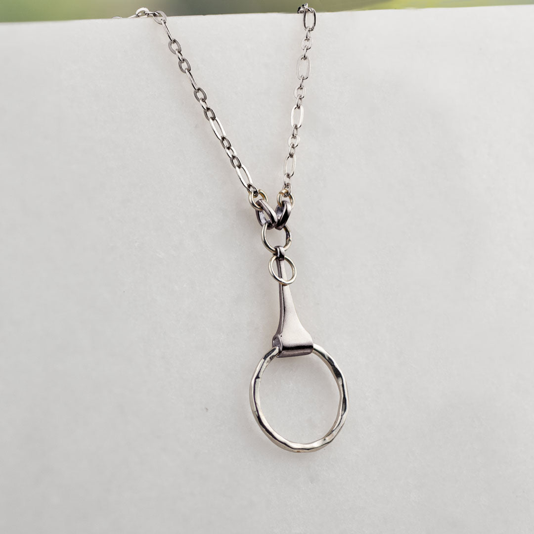 Urban Equestrian  Camden- Equestrian Horse Bit Necklace in Silver