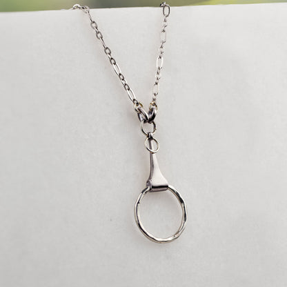Urban Equestrian  Camden- Equestrian Horse Bit Necklace in Silver