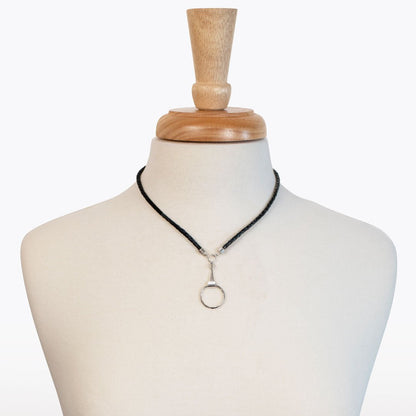 Urban Equestrian  Camden - Leather & Silver Equestrian Horse Bit Necklace