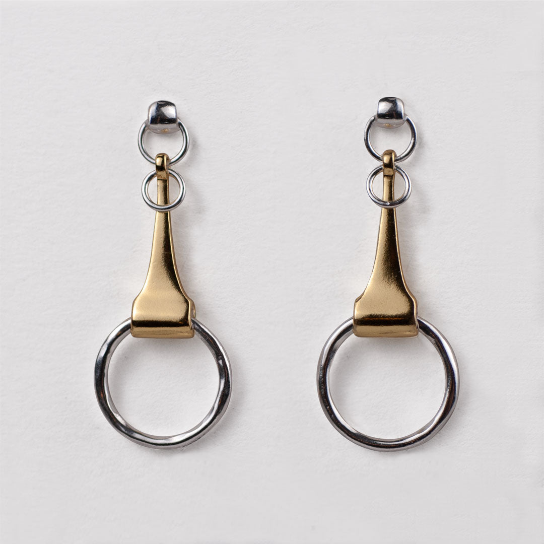 Camden - Equestrian Horse Bit Earring in Two Tone