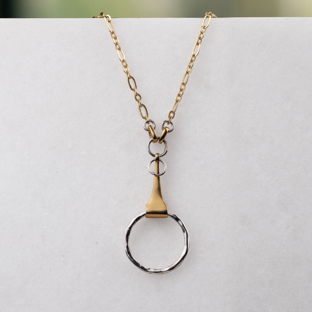 Urban Equestrian  Camden - Two Tone Equestrian Horse Bit Necklace