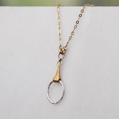 Urban Equestrian  Camden - Two Tone Equestrian Horse Bit Necklace