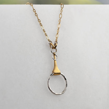 Urban Equestrian  Camden - Two Tone Equestrian Horse Bit Necklace