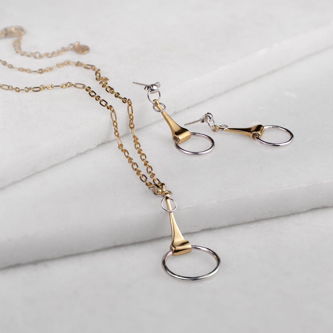 Urban Equestrian  Camden - Two Tone Equestrian Horse Bit Necklace