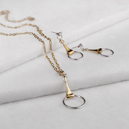 Urban Equestrian  Camden - Two Tone Equestrian Horse Bit Necklace