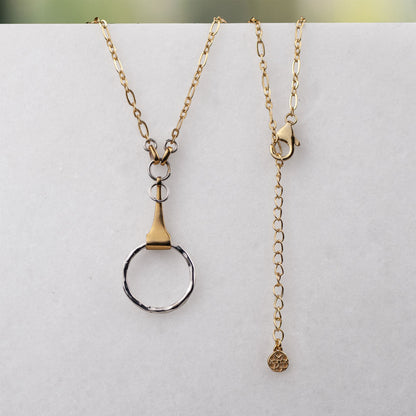 Urban Equestrian  Camden - Two Tone Equestrian Horse Bit Necklace
