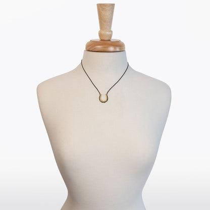 Urban Equestrian  Canteen - Equestrian Horseshoe Necklace in Black & Gold