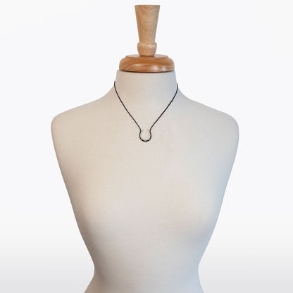 Urban Equestrian  Canteen - Equestrian Horseshoe Necklace in Black & Silver