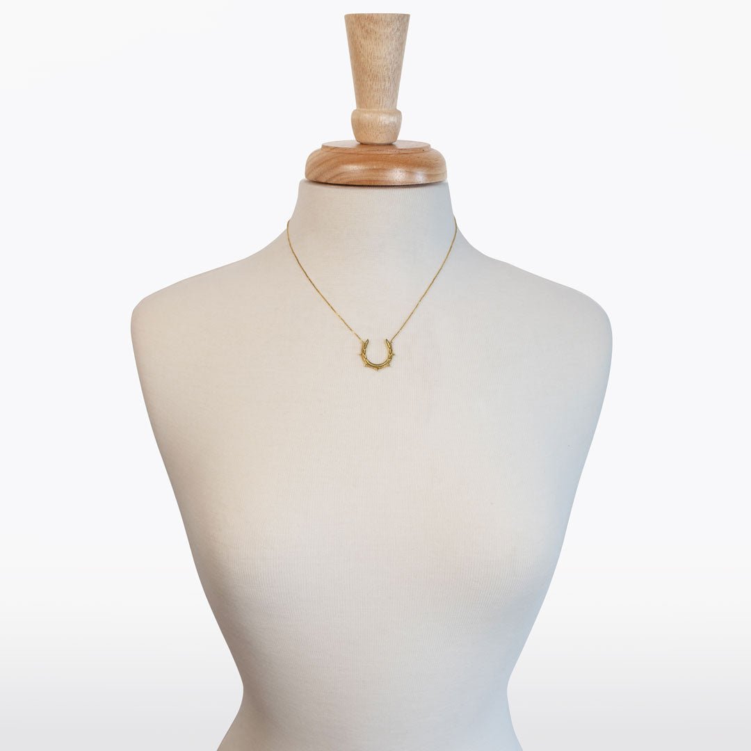 Urban Equestrian  Canteen - Equestrian Horseshoe Necklace in Gold