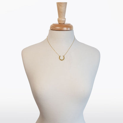 Urban Equestrian  Canteen - Equestrian Horseshoe Necklace in Gold