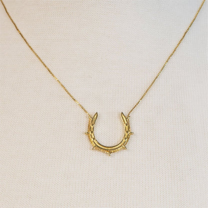 Urban Equestrian  Canteen - Equestrian Horseshoe Necklace in Gold
