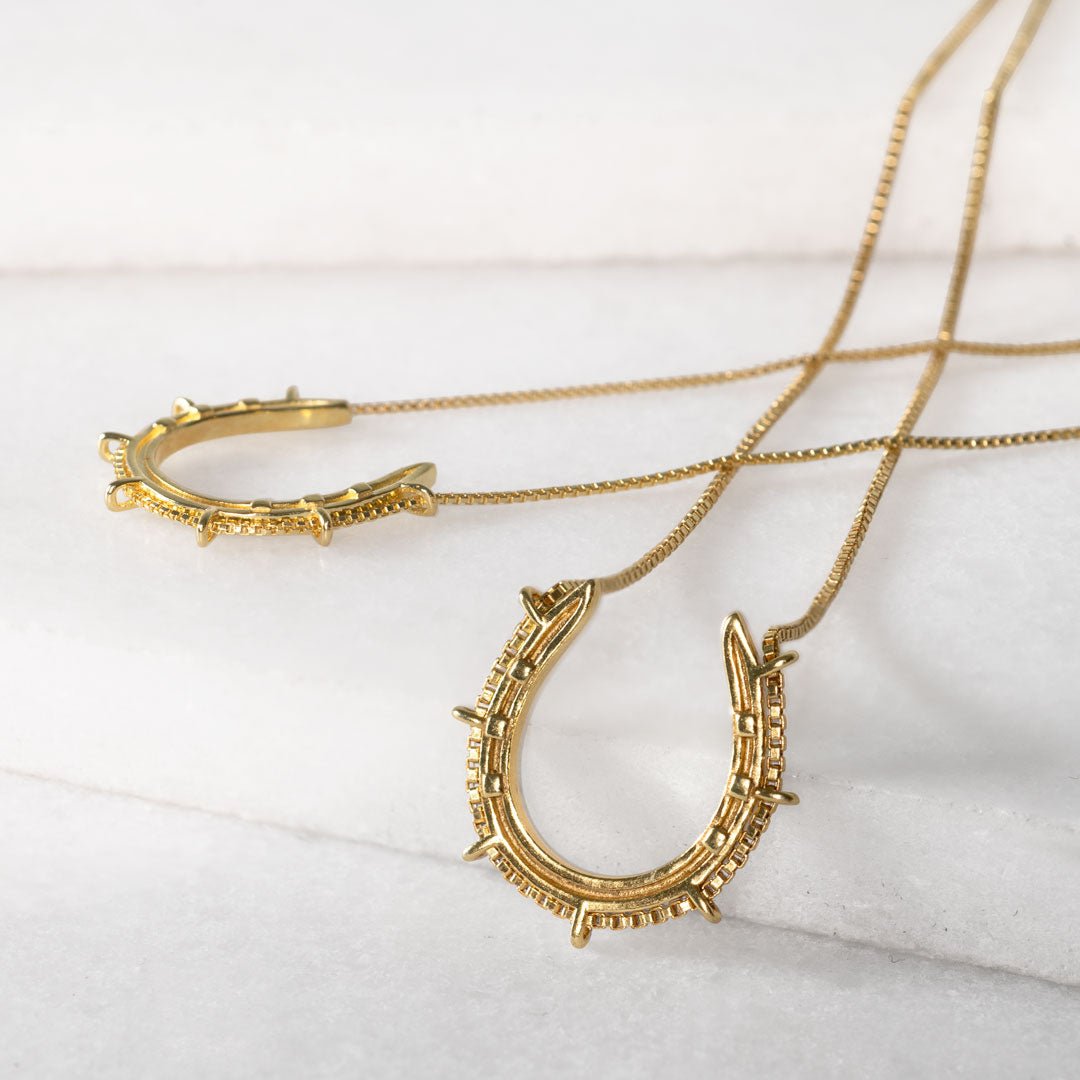 Urban Equestrian  Canteen - Equestrian Horseshoe Necklace in Gold