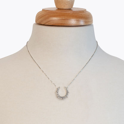 Urban Equestrian  Canteen - Equestrian Horseshoe Necklace in Silver