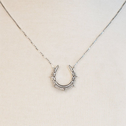 Urban Equestrian  Canteen - Equestrian Horseshoe Necklace in Silver